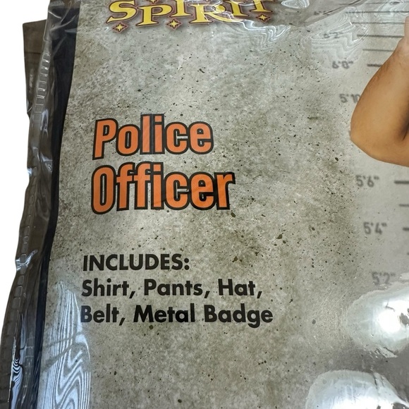 NWT Spirit Halloween Mens Large Police Officer Cop Costume Complete Uniform New - Picture 4 of 6
